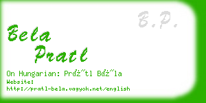 bela pratl business card